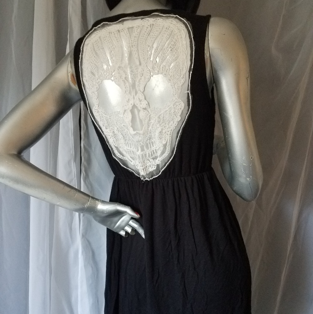 PacSun dress with skull embroidery